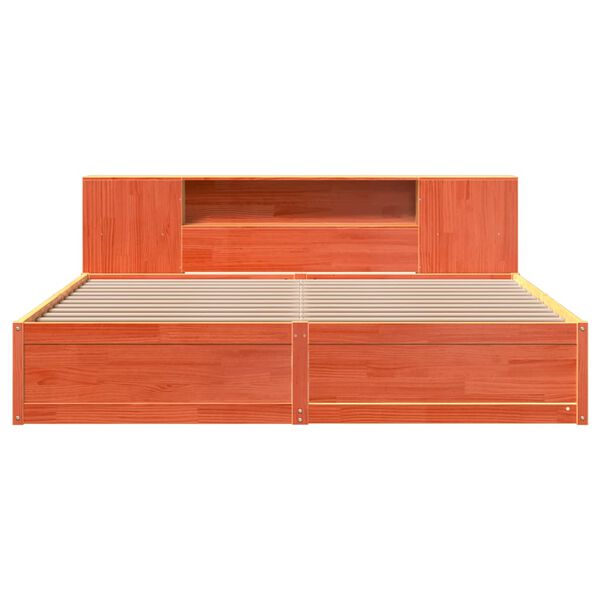 vidaXL Cama sem colch&atilde;o 180x200 cm pinho maci&ccedil;o castanho-mel