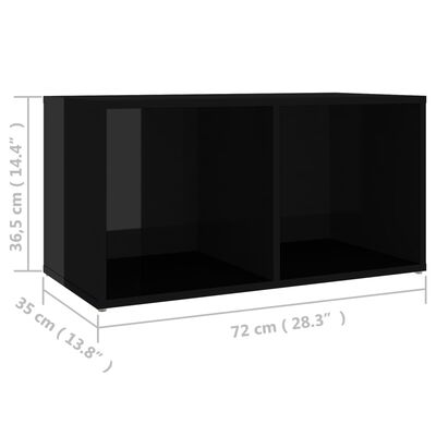 vidaXL 6 pcs conjunto de móveis de TV contraplacado preto brilhante
