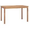 vidaXL Mesa de jantar para jardim 120x70x77 cm madeira de teca maci&ccedil;a