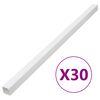 vidaXL Calhas para cabos 33x33 mm 30 m PVC