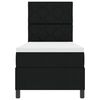vidaXL Cama Box com colch&atilde;o com cabeceira Preto 80 x 200 cm tecido