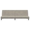 vidaXL Sof&aacute;-cama de 2 lugares veludo cinzento-claro