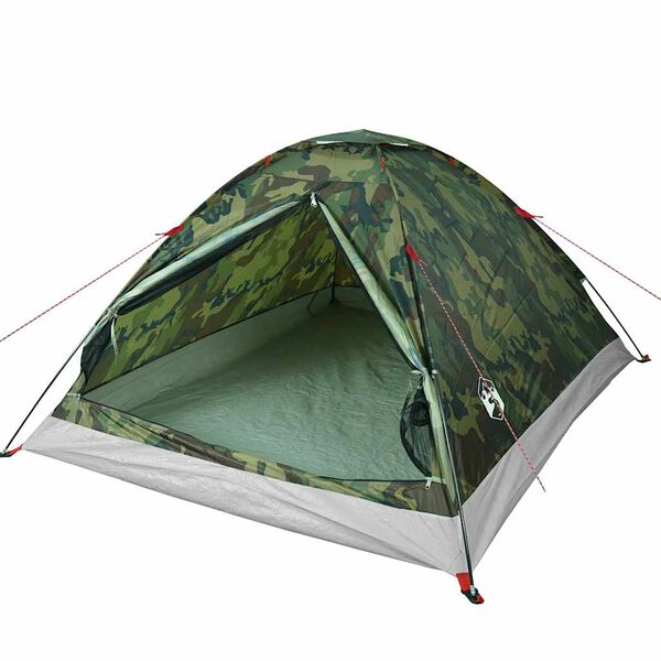 vidaXL Tenda de campismo c&uacute;pula p/ 4 pessoas imperme&aacute;vel camuflagem