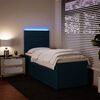 vidaXL Cama boxspring com colch&atilde;o 90x200 cm veludo azul