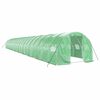 vidaXL Estufa com estrutura de a&ccedil;o 60 m&sup2; 20x3x2 m verde