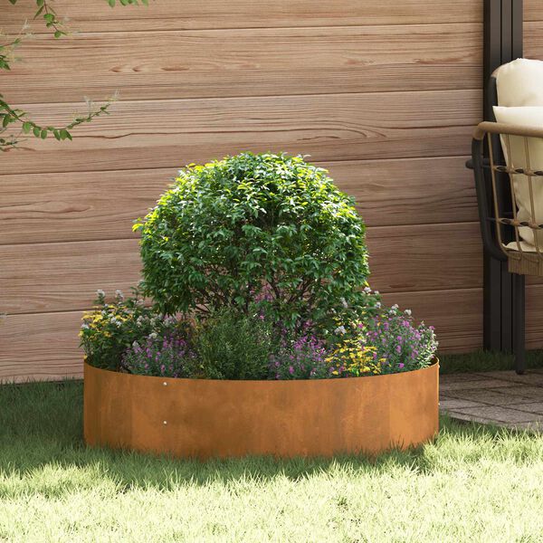 vidaXL Vaso de Jardim 5 pcs Castanho 80 x 80 x 20 cm