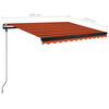 vidaXL Toldo autom&aacute;tico independente 350x250 cm laranja e castanho
