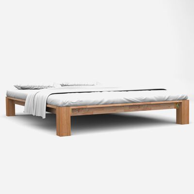 vidaXL Estrutura de cama 160x200 cm madeira carvalho maciça