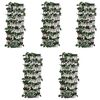 vidaXL Cercas treli&ccedil;a salgueiro c/ folhas artificiais 5 pcs 180x60cm