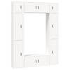 vidaXL Conjunto m&oacute;veis de TV 8 pcs madeira processada branco