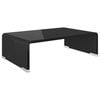 vidaXL Suporte de TV/monitores em vidro 40x25x11 cm preto