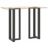 vidaXL P&eacute;s para mesa de bar em forma de T, 2 pe&ccedil;as, antracite, 50x35x(110-111) cm, a&ccedil;o