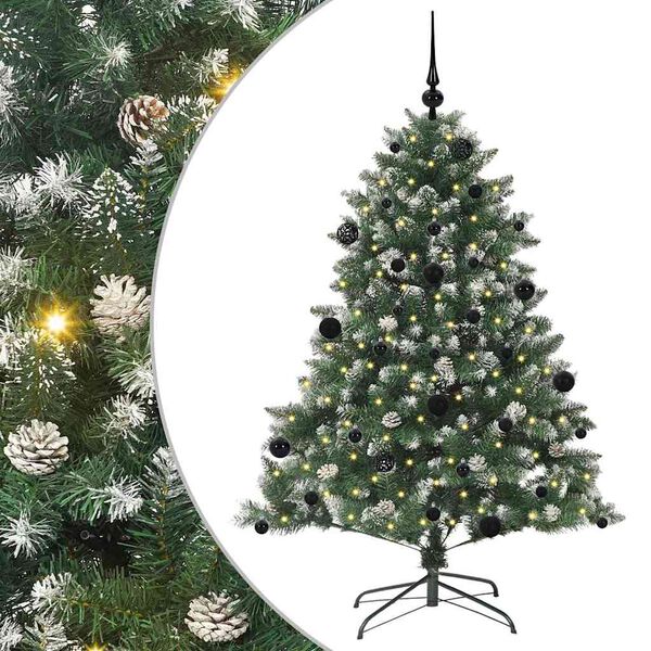 vidaXL &Aacute;rvore de Natal Artificial Verde 150 cm PVC, Pl&aacute;stico e A&ccedil;o