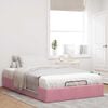 vidaXL Ottoman Bed Frame No Colchão Rosa 120x190 cm Veludo