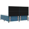 vidaXL Cama Box Spring LED com colch&atilde;o Azul Escuro 200 x 200 cm tecido