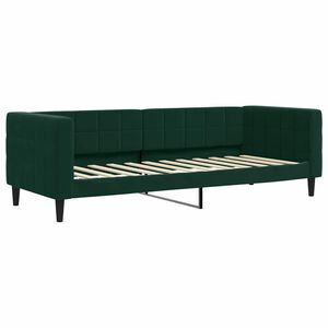 vidaXL Sof&aacute;-cama 80x200 cm veludo verde-escuro