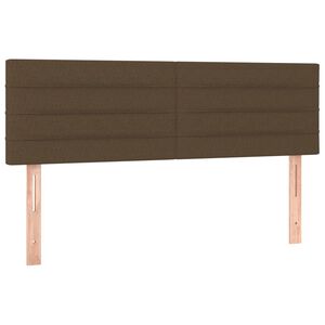 vidaXL Cabeceiras castanho-escuro 144x5x78/88 cm tecido