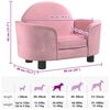 vidaXL Cama para c&atilde;es 66x40x45 cm veludo rosa