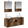 vidaXL Conjunto de Arm&aacute;rios para Banheiro 5 pcs Madeira antiga