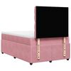 vidaXL Cama boxspring com colch&atilde;o 120x190 cm veludo rosa