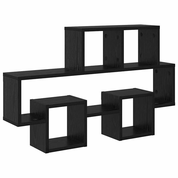 vidaXL Prateleira de Parede Carvalho preto 82 x 15 x 51 cm