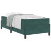 vidaXL Estrutura da Cama com colch&atilde;o Verde Escuro 90 x 190 cm tecido
