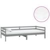 vidaXL Sof&aacute;-cama com colch&atilde;o 90x200 cm pinho maci&ccedil;o cinzento