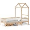 vidaXL Sof&aacute;-cama com telhado 80x200 cm madeira de pinho maci&ccedil;a