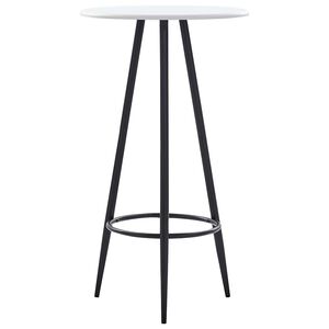 vidaXL Mesa de bar 60x107,5 cm MDF branco