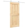vidaXL Porta Deslizante Natural e Branco 85 x 210 cm