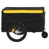 vidaXL Reboque para bicicleta 30 kg ferro preto e amarelo