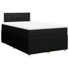 vidaXL Cama com molas/colch&atilde;o 120x200 cm tecido preto