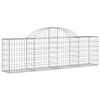 vidaXL Cesto gabi&atilde;o arqueado 200x30x60/80 cm ferro galvanizado