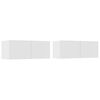 vidaXL M&oacute;veis TV 2pcs 80x30x30cm derivados de madeira branco