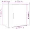 vidaXL Mesas de cabeceira parede 2 pcs 50x30x47 cm branco brilhante