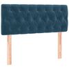 vidaXL Cabeceira de cama veludo 90x7x78/88 cm azul-escuro