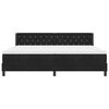 vidaXL Cama Box com colch&atilde;o com cabeceira Preto 200 x 200 cm Poli&eacute;ster