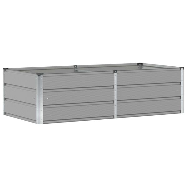 vidaXL Floreira Cinzento-claro 160 x 80 x 45 cm A&ccedil;o