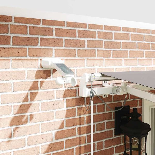 vidaXL Toldo Retr&aacute;til Cinzento-claro 400 &times; 300 cm Poli&eacute;ster e Metal