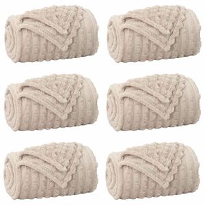 vidaXL Cobertores de Sof&aacute; 6 unid. Bege 200 x 150 cm 4.75 kg L&atilde;
