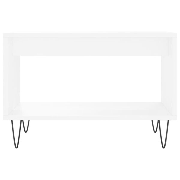 vidaXL Mesa de centro 60x50x40 cm derivados de madeira branco