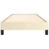 vidaXL Estrutura de cama 90x190 cm couro artificial cor creme