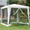 vidaXL Tenda para festas c/ 4 paredes laterais em rede 2,5x2,5m branco