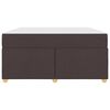 vidaXL Estrutura da Cama com colch&atilde;o Marrom Escuro 140 x 200 cm tecido