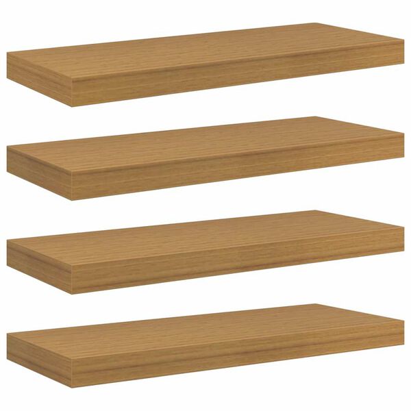vidaXL Prateleira de Parede 4 pcs Bege 50 x 23 x 4 cm