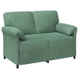 vidaXL Sof&aacute; para 2 Pessoas Verde do Mar 138 x 83 x 95 cm Veludo