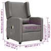 vidaXL Poltrona de massagens el&eacute;trica tecido cinzento-claro