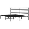 vidaXL Estrutura de cama com cabeceira 135x190 cm metal preto