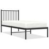 vidaXL Estrutura de cama com cabeceira 80x200 cm metal preto