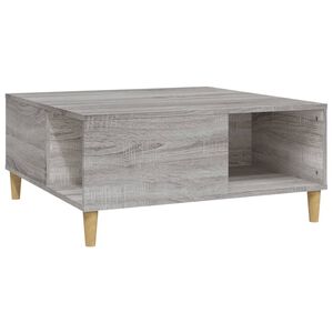 vidaXL Mesa de centro 80x80x36,5 cm derivados madeira cinzento sonoma
